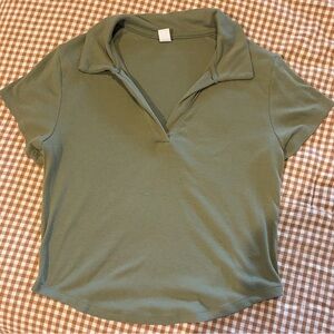 Old Navy Sage Green Women's Short Sleeve Polo